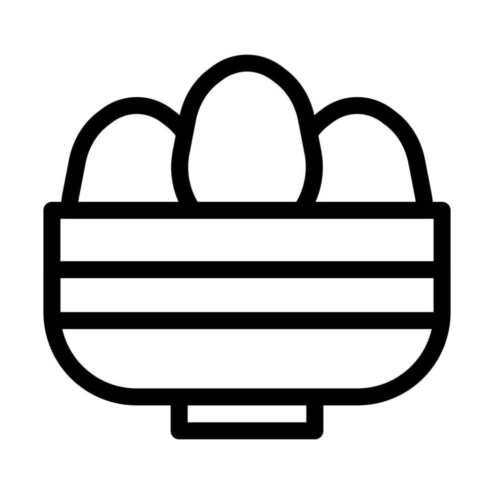 panier Oeuf icône contour style Pâques illustration vecteur élément et symbole parfait.