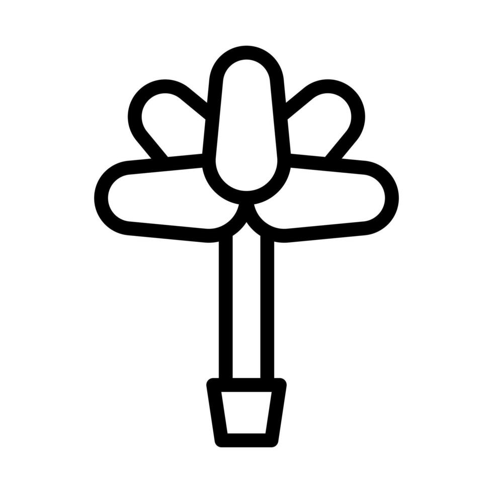 fleur icône contour style Pâques illustration vecteur élément et symbole parfait.