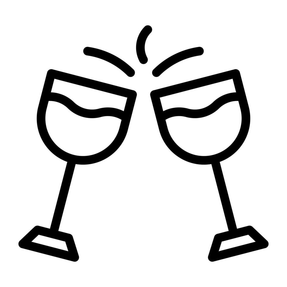 du vin icône contour style Pâques illustration vecteur élément et symbole parfait.