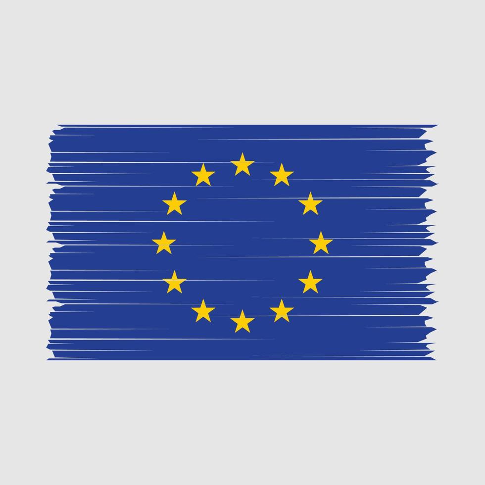 vecteur de brosse drapeau européen