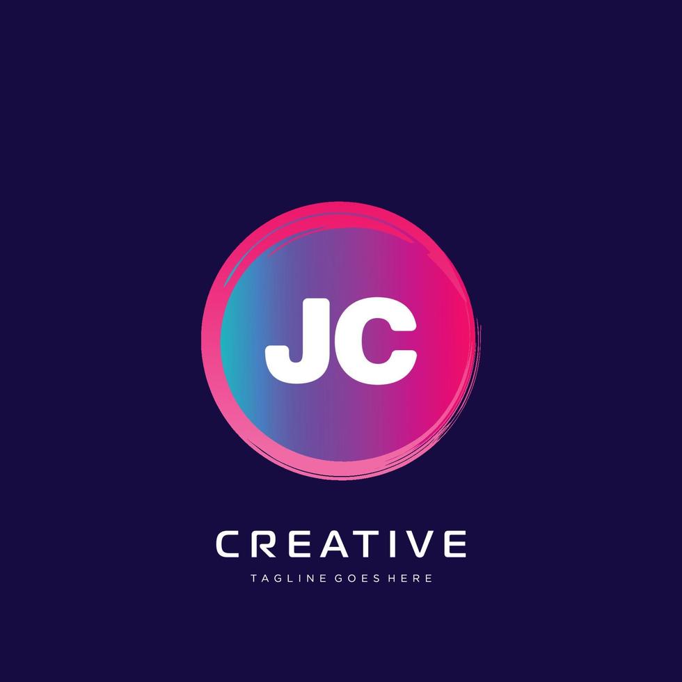 jc initiale logo avec coloré modèle vecteur. vecteur