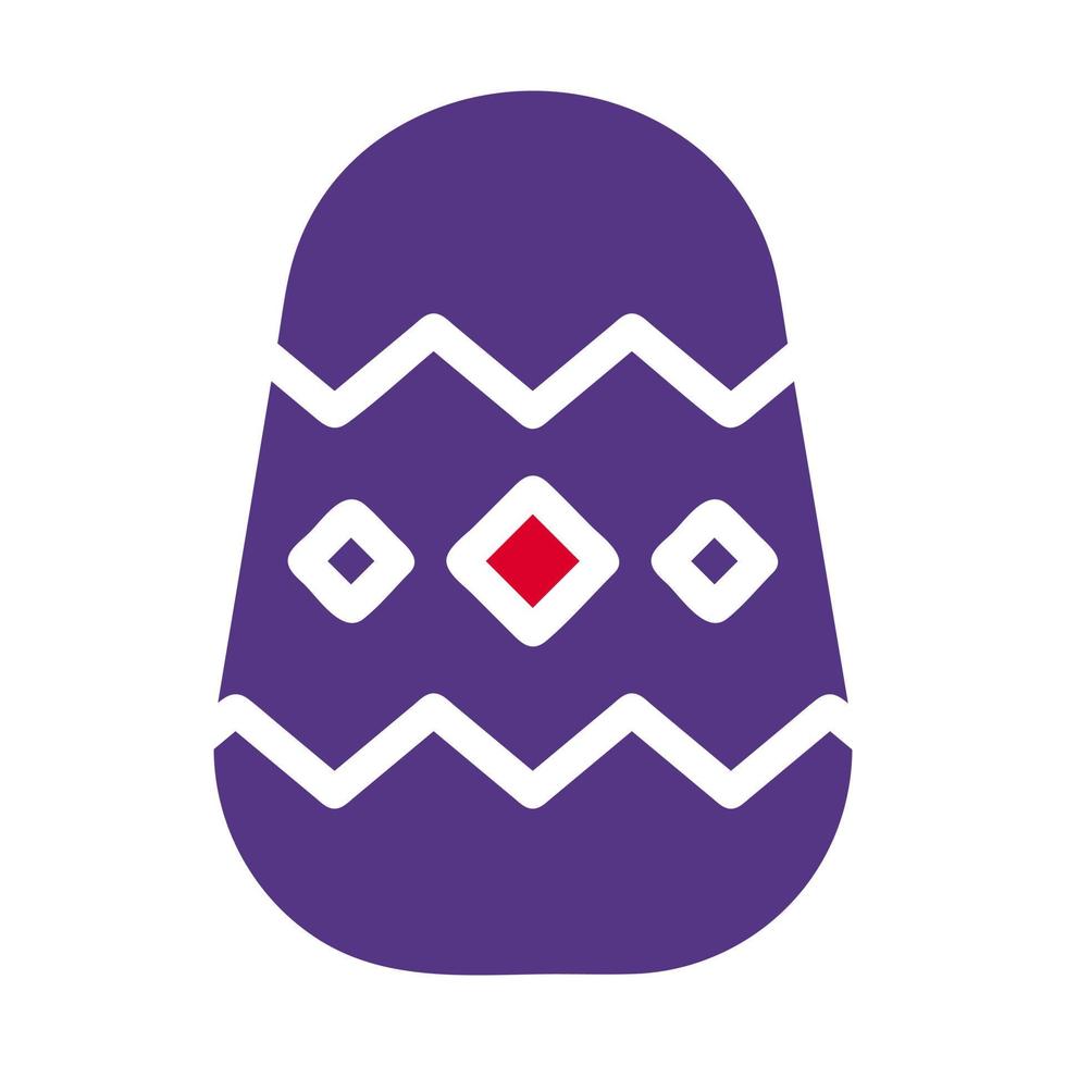 Oeuf icône solide rouge violet style Pâques illustration vecteur élément et symbole parfait.