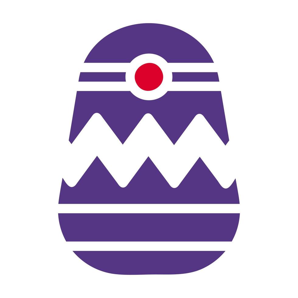Oeuf icône solide rouge violet style Pâques illustration vecteur élément et symbole parfait.