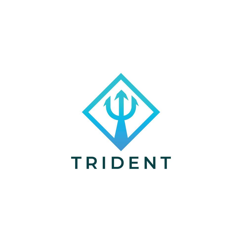 modèle de conception d'icône de logo trident vecteur