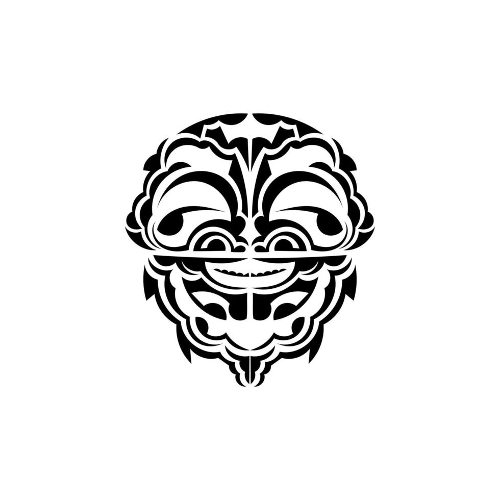 viking visages dans ornemental style. maori tribal motifs. adapté pour impressions. isolé sur blanc Contexte. noir ornement, vecteur. vecteur