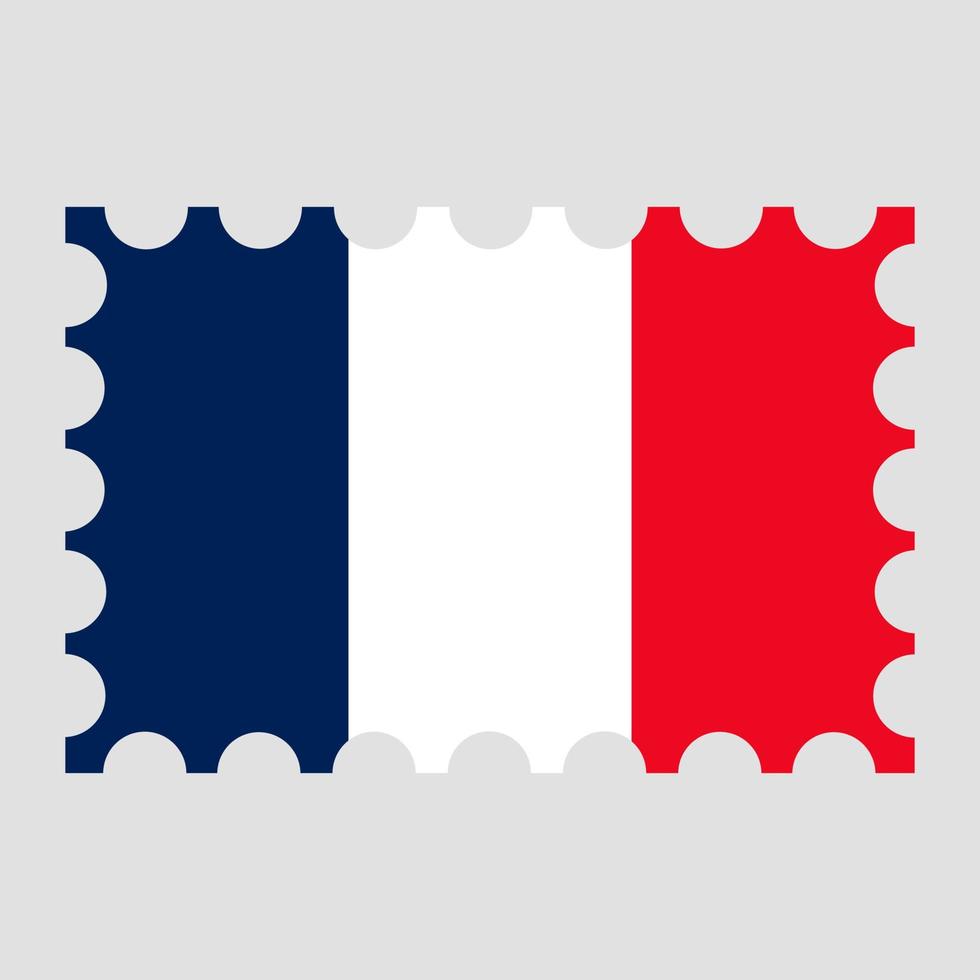 affranchissement timbre avec Saint Martin drapeau. vecteur illustration.