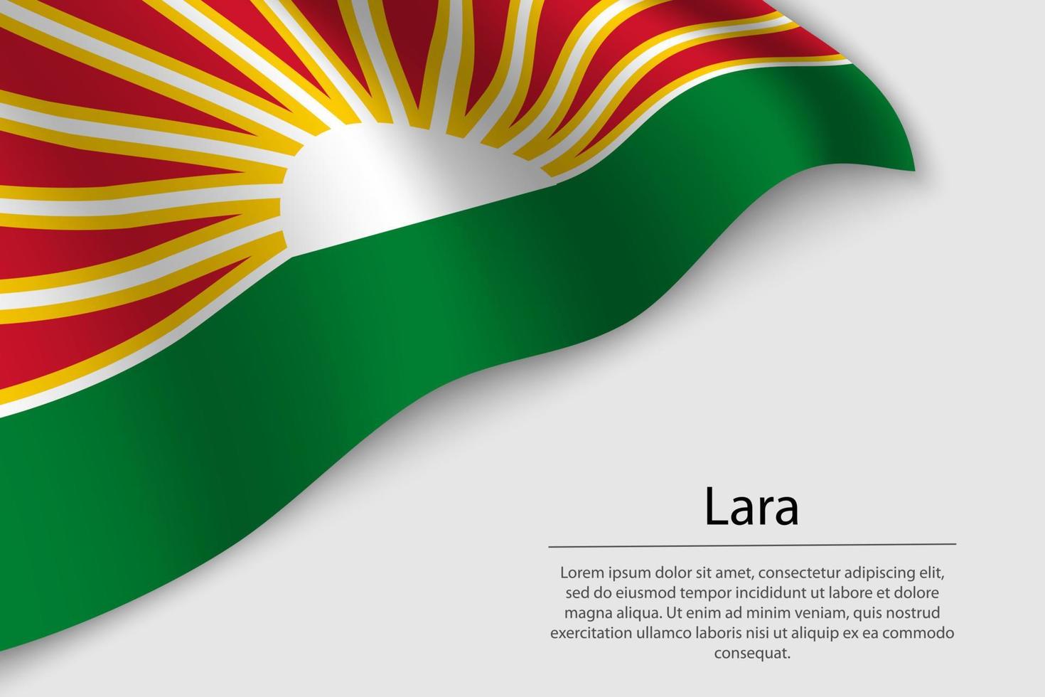 vague drapeau de lara est une Etat de Venezuela vecteur