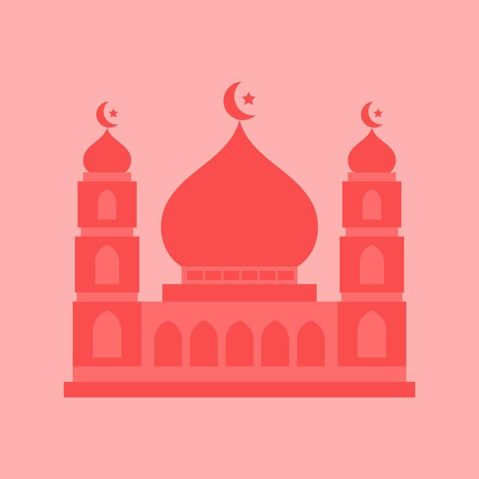 illustration de conception de mosquée vecteur