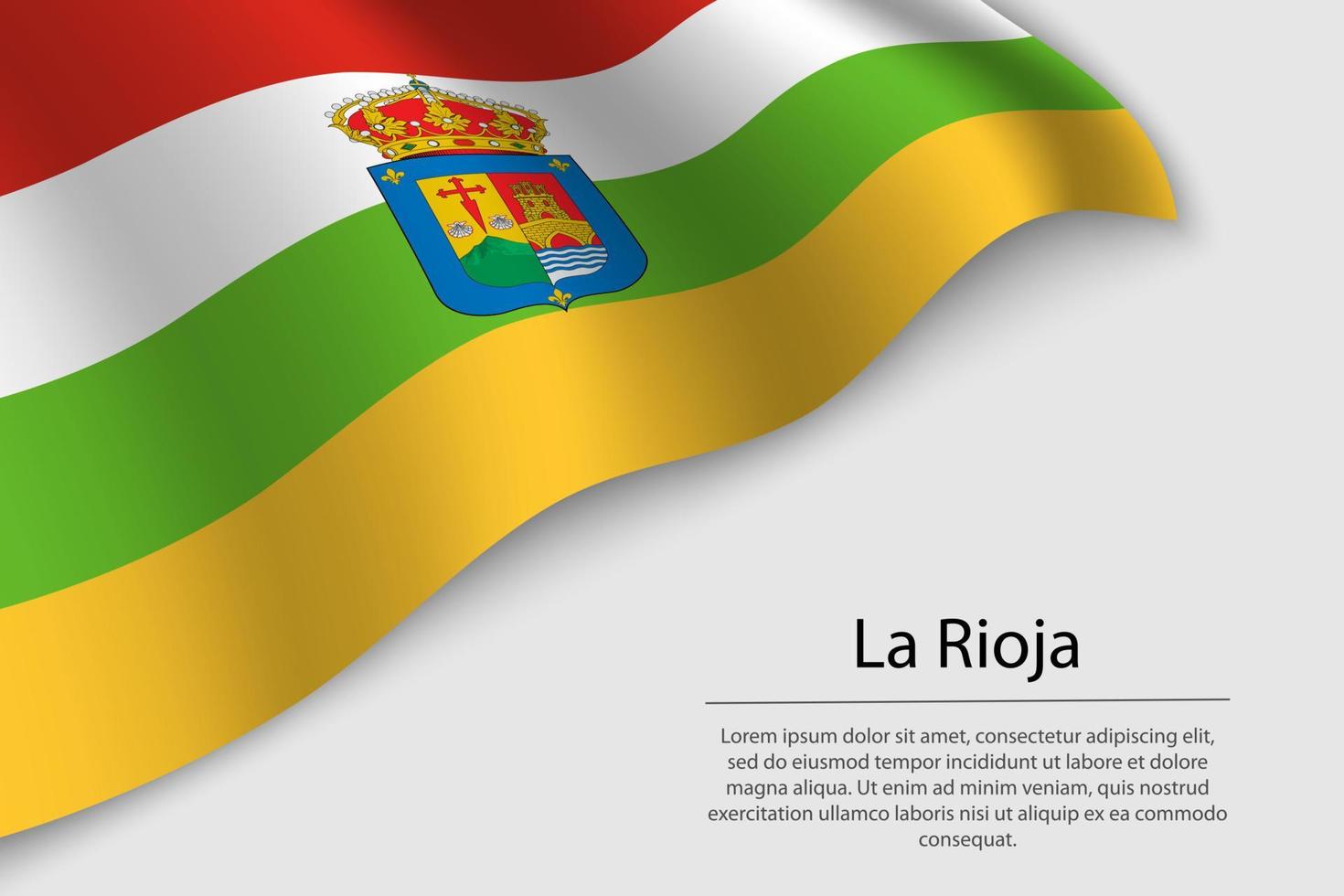 vague drapeau de la Rioja est une Région de Espagne. bannière ou ruban vecteur