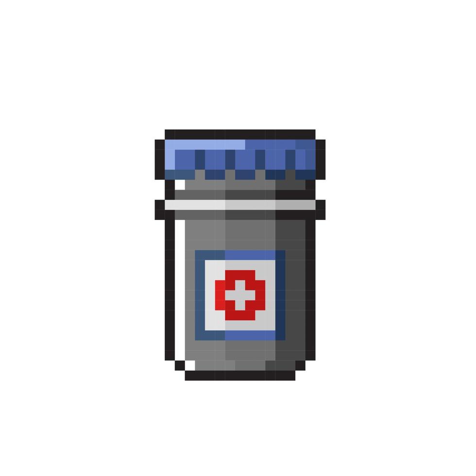 médical pot dans pixel art style vecteur