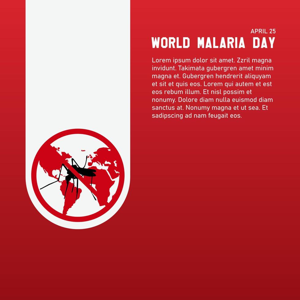 monde paludisme jour, avril 25, campagne paludisme journée pour social médias vecteur