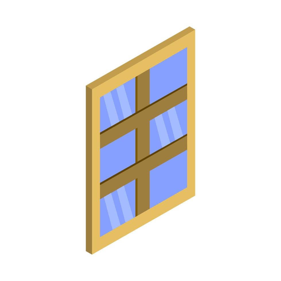 fenêtre isométrique sur fond blanc vecteur