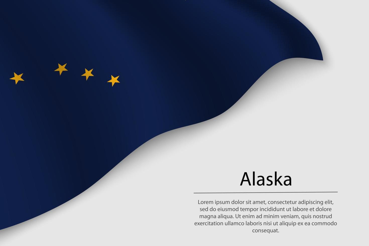 vague drapeau de Alaska est une Etat de uni États. vecteur