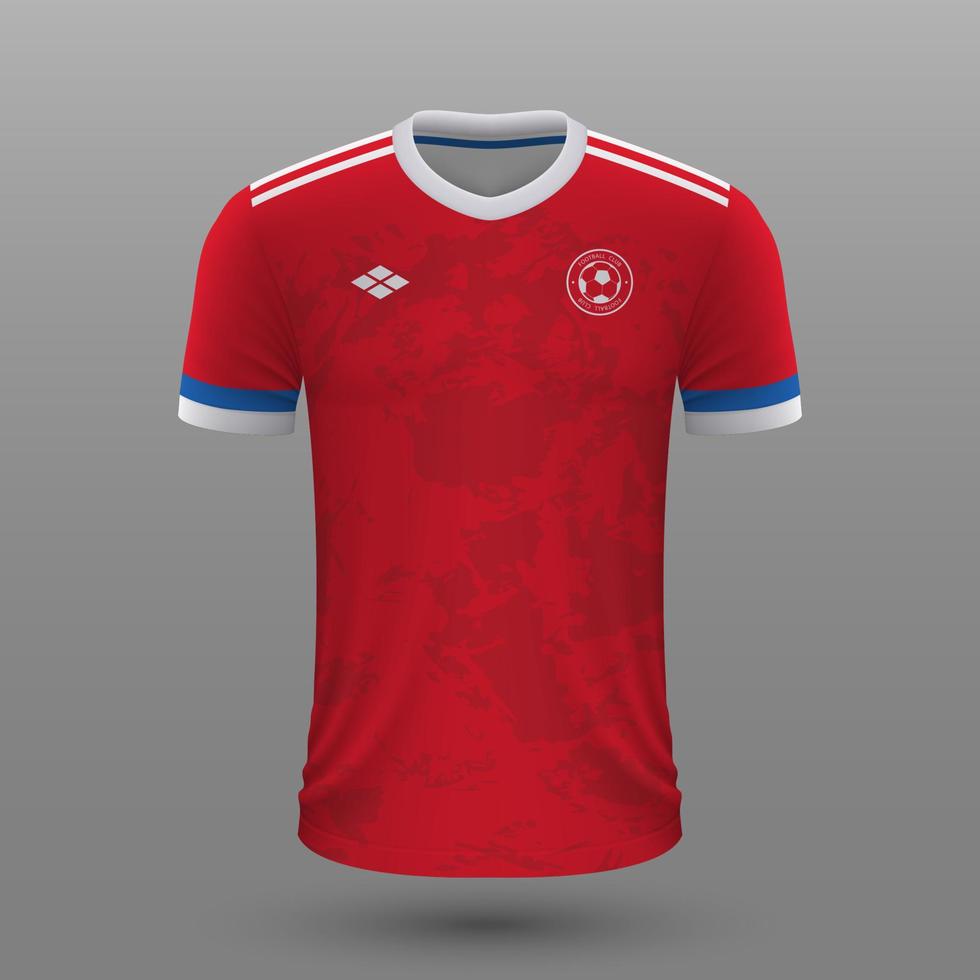 réaliste football chemise , Russie Accueil Jersey modèle pour Football trousse. vecteur