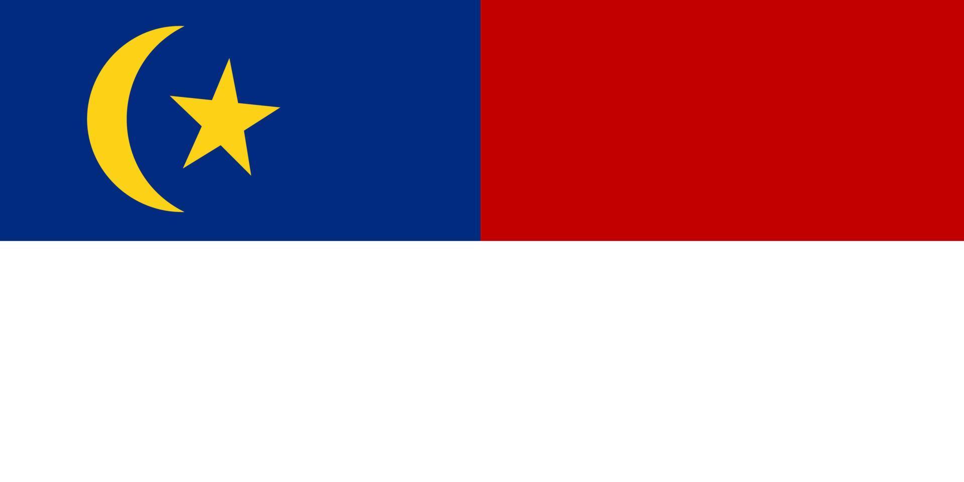 Facile drapeau Etat de Malaisie. vecteur