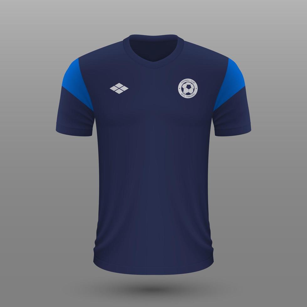 réaliste football chemise , Finlande une façon Jersey modèle pour Football trousse. vecteur