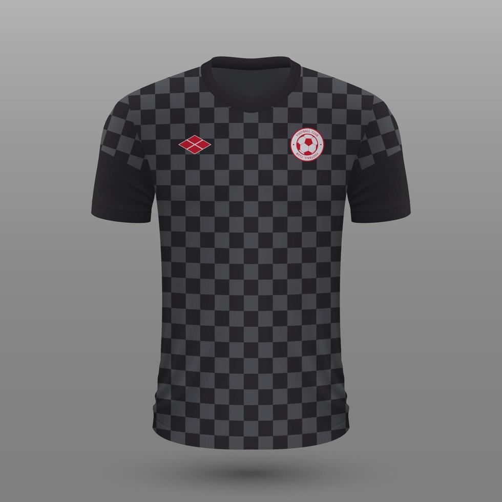 réaliste football chemise , Croatie une façon Jersey modèle pour Football trousse. vecteur