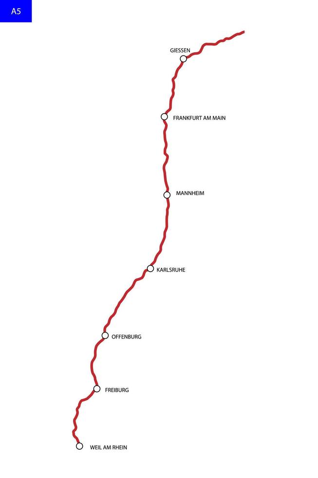 route carte de Allemagne vecteur