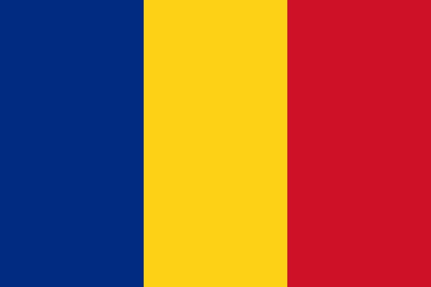 Roumanie Facile drapeau correct taille, proportion, couleurs. vecteur