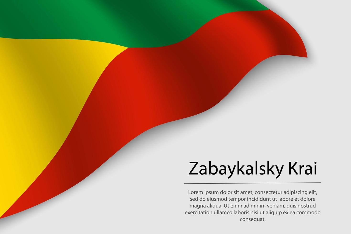 vague drapeau de zabaykalsky kraï est une Région de Russie vecteur