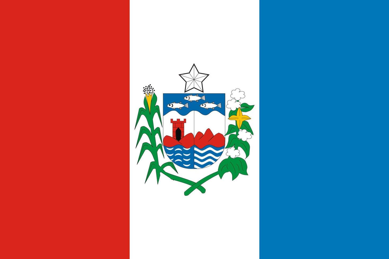 Facile drapeau Etat de Brésil vecteur