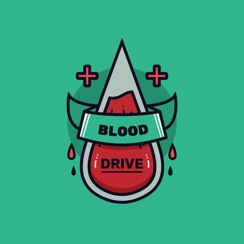 Vecteur de Badge de sang