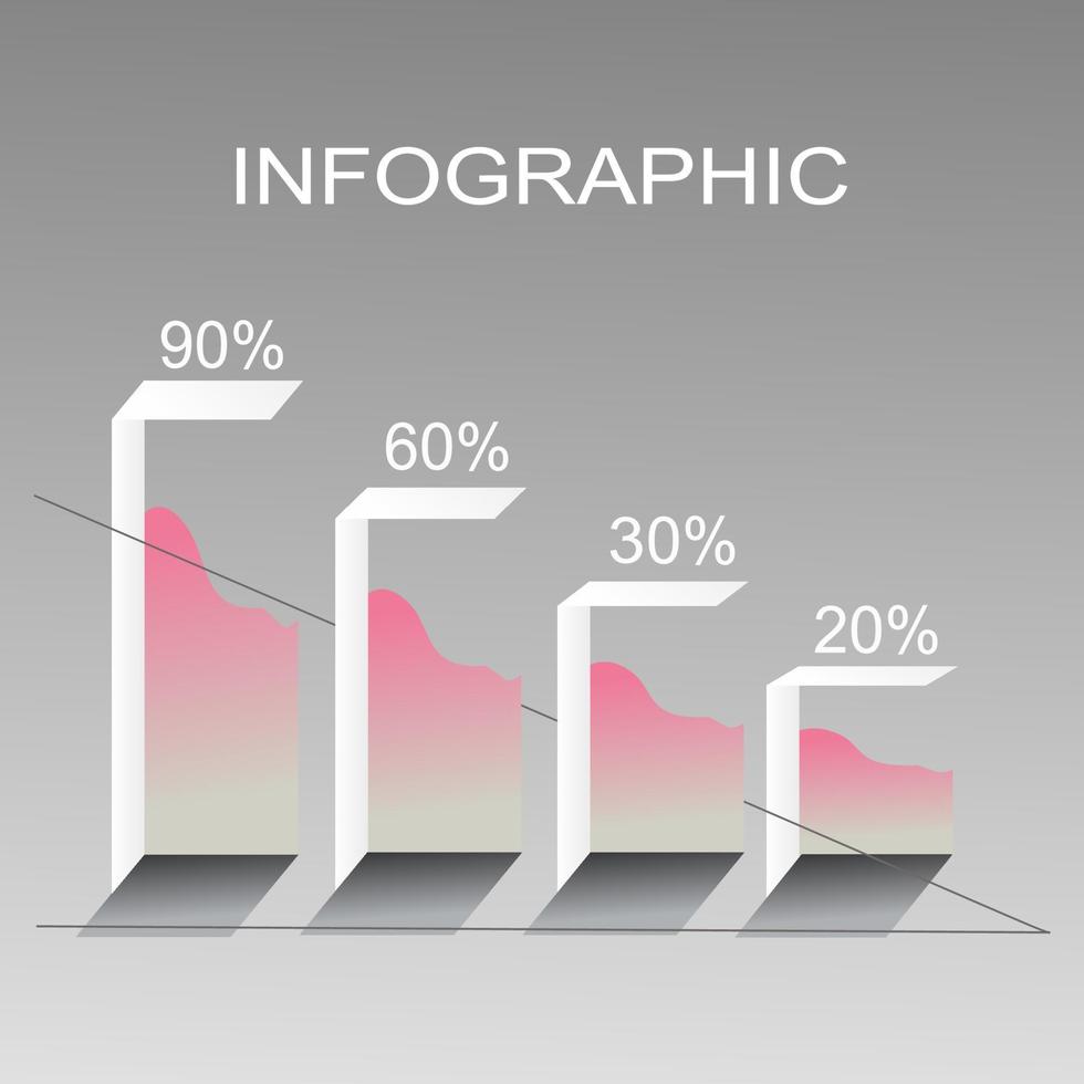 infographie modèle avec icône adapté pour affaires rapport vecteur