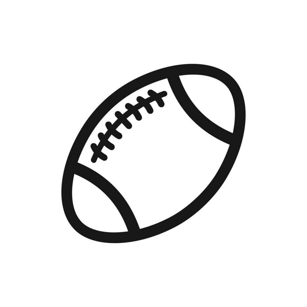 le rugby Balle icône isolé sur blanc Contexte vecteur