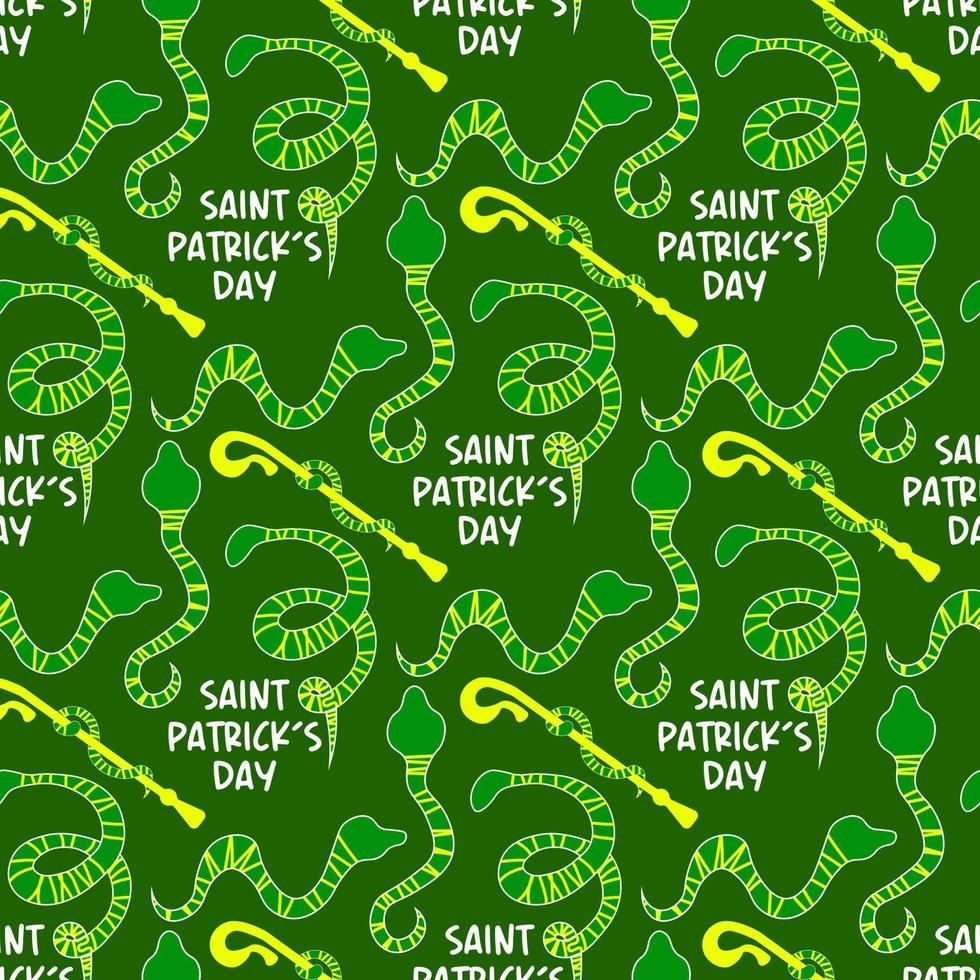 Saint patrick s journée sans couture modèle avec trèfle vecteur