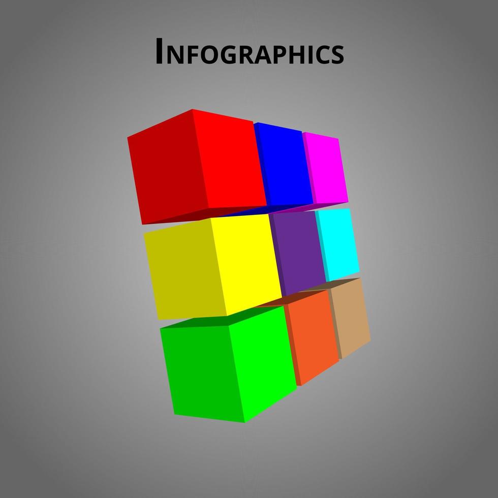 vecteur illustration de abstrait 3d cubes. Contexte conception.