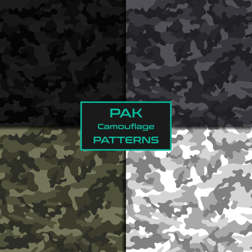 ppack sans couture modèle militaire camouflage et pour chasseurs, vecteur texture