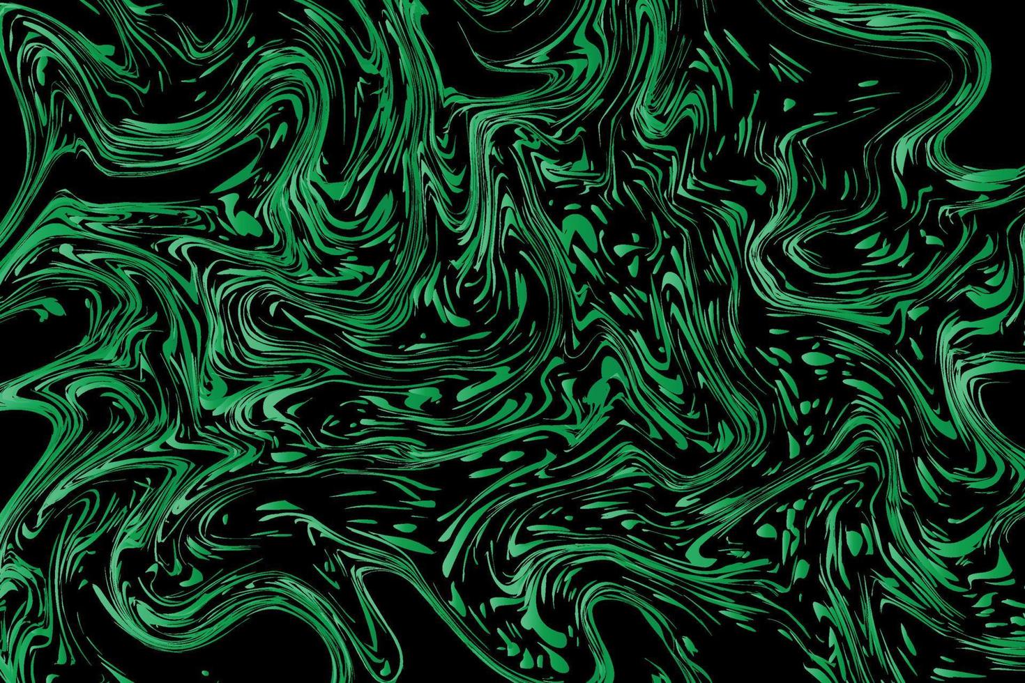 noir ou liquide marbre Contexte texture avec vert traces vecteur