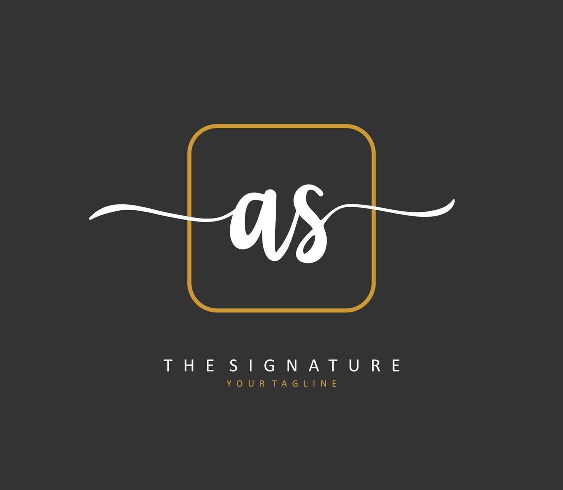 une s comme initiale lettre écriture et Signature logo. une concept écriture initiale logo avec modèle élément. vecteur