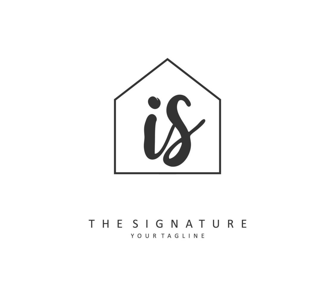 je s est initiale lettre écriture et Signature logo. une concept écriture initiale logo avec modèle élément. vecteur