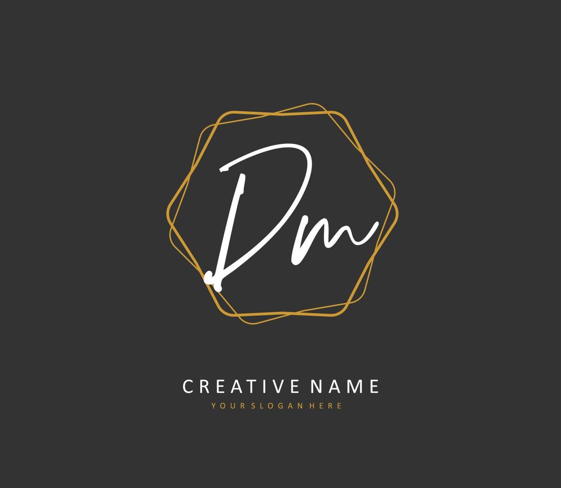 ré m dm initiale lettre écriture et Signature logo. une concept écriture initiale logo avec modèle élément. vecteur