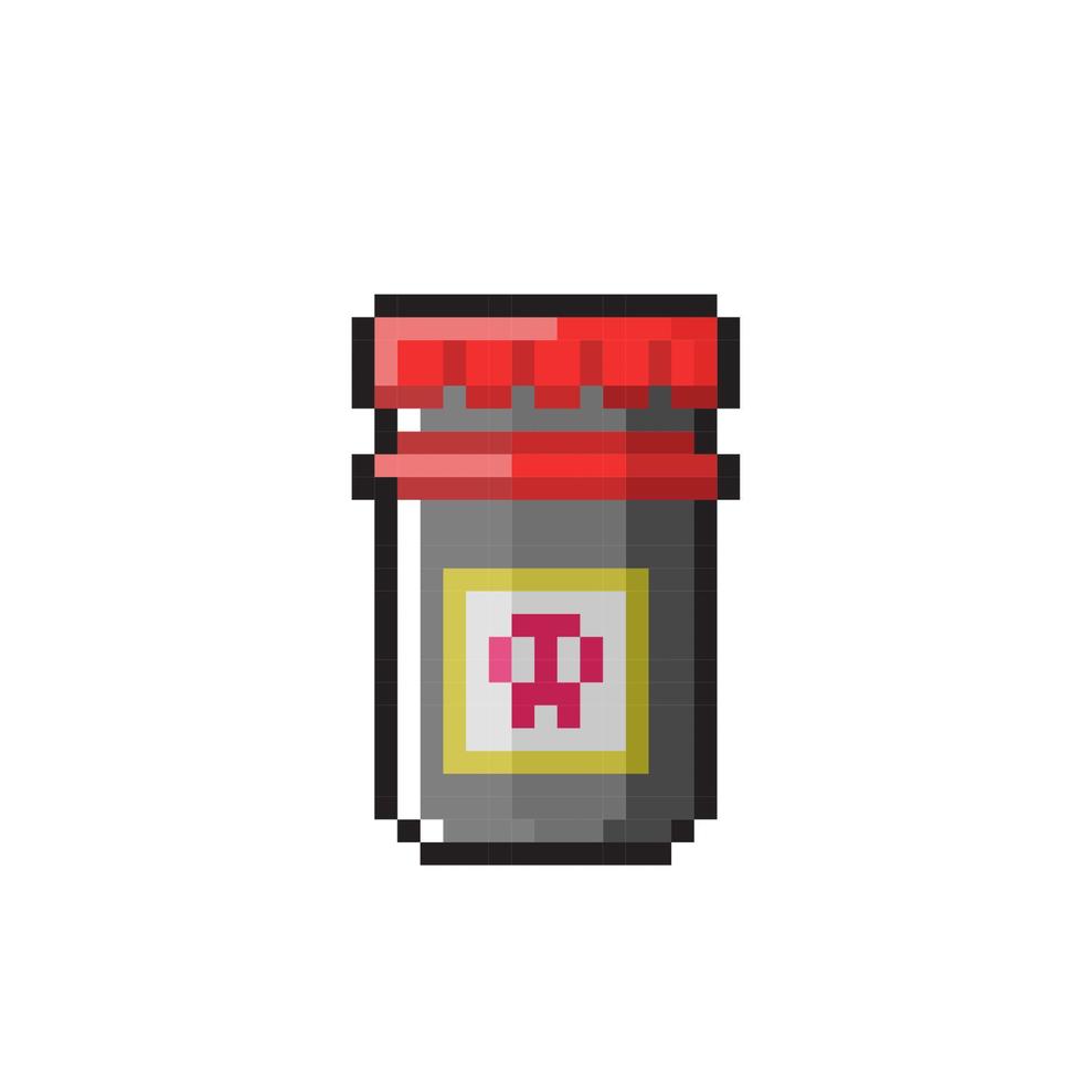 poison pot dans pixel art style vecteur