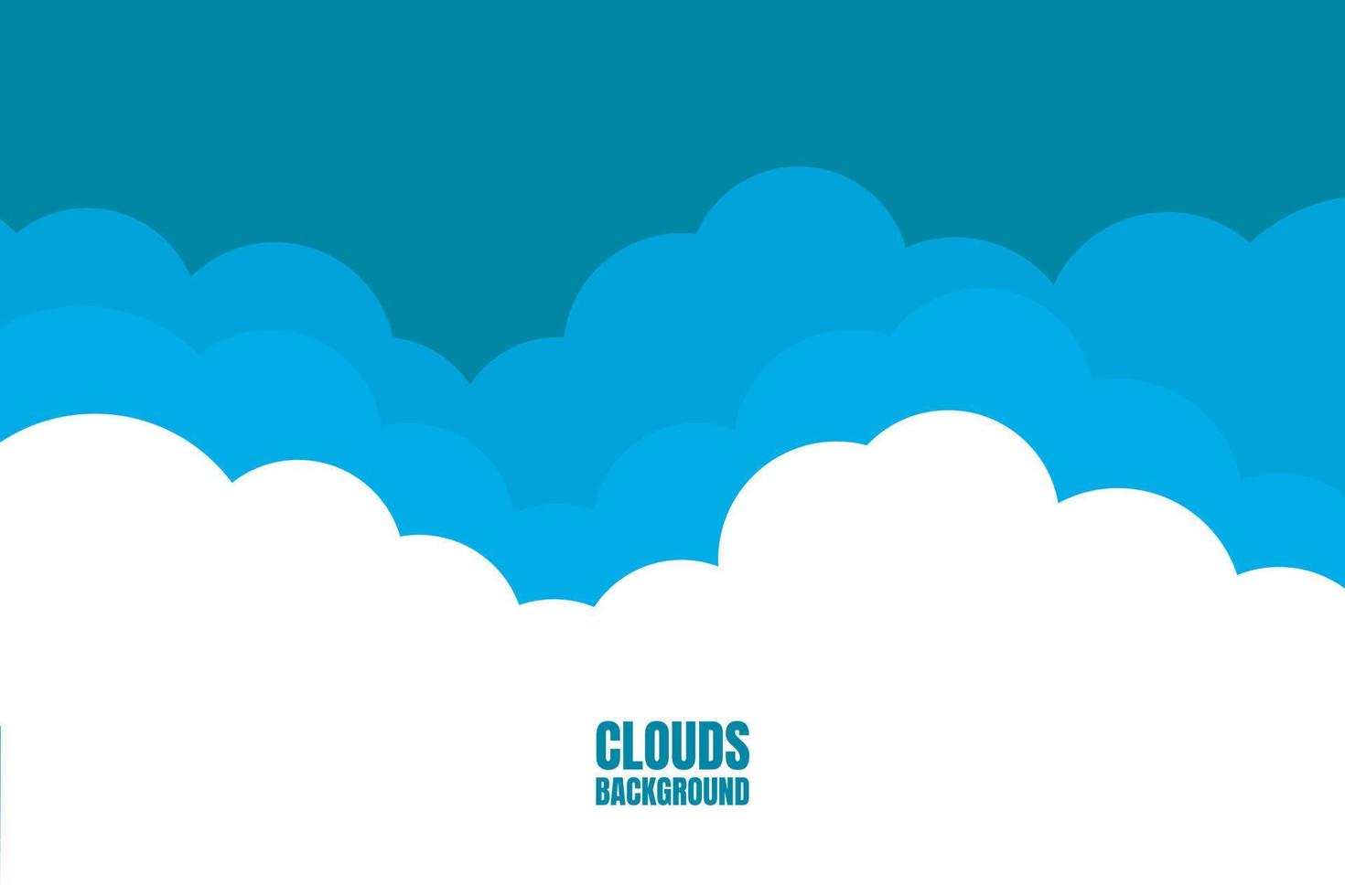 vecteur plat style des nuages dans bleu nuances Contexte