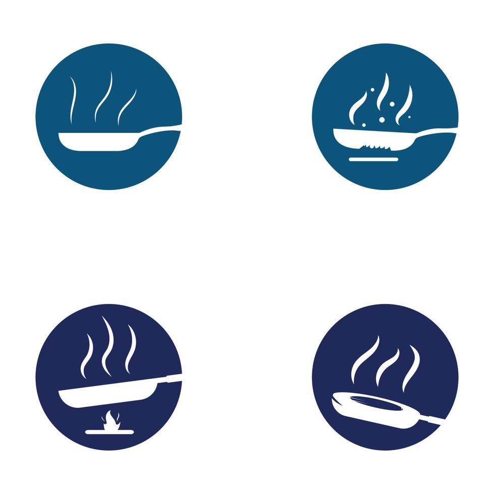 ustensiles logo pour cuisine avec concept vecteur modèle