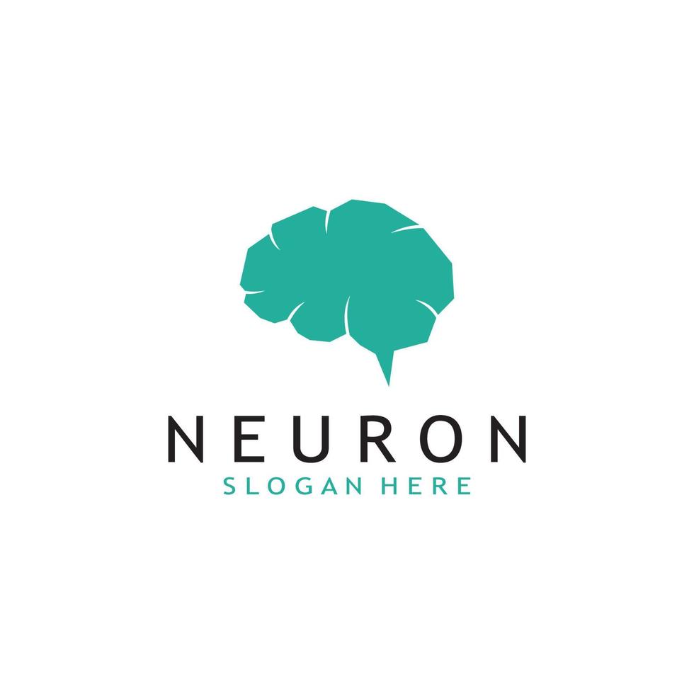 nerf cellule logo ou neurone logo avec vecteur modèle