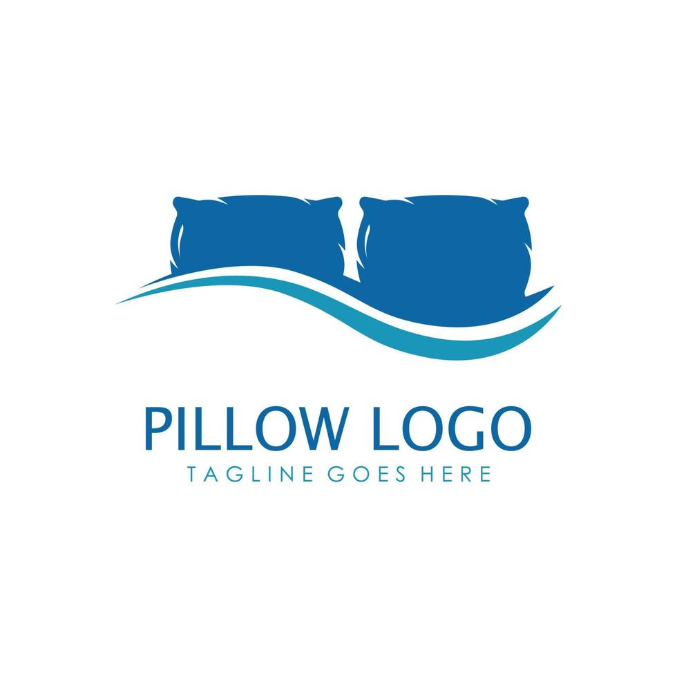 en train de dormir oreiller logo modèle. logo pour entreprise, intérieur, meubles et sommeil symbole. vecteur