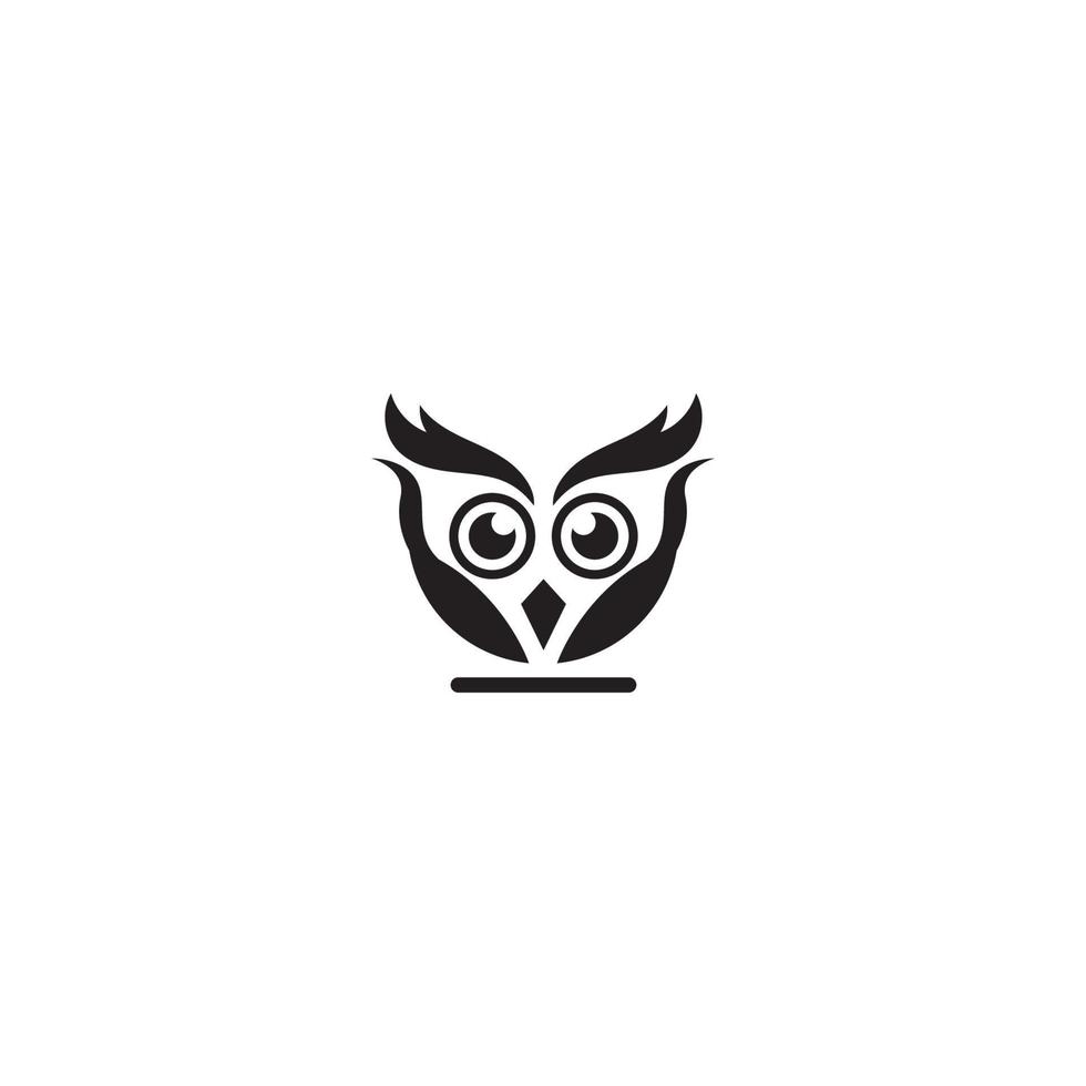 hibou logo avec modèle vecteur style