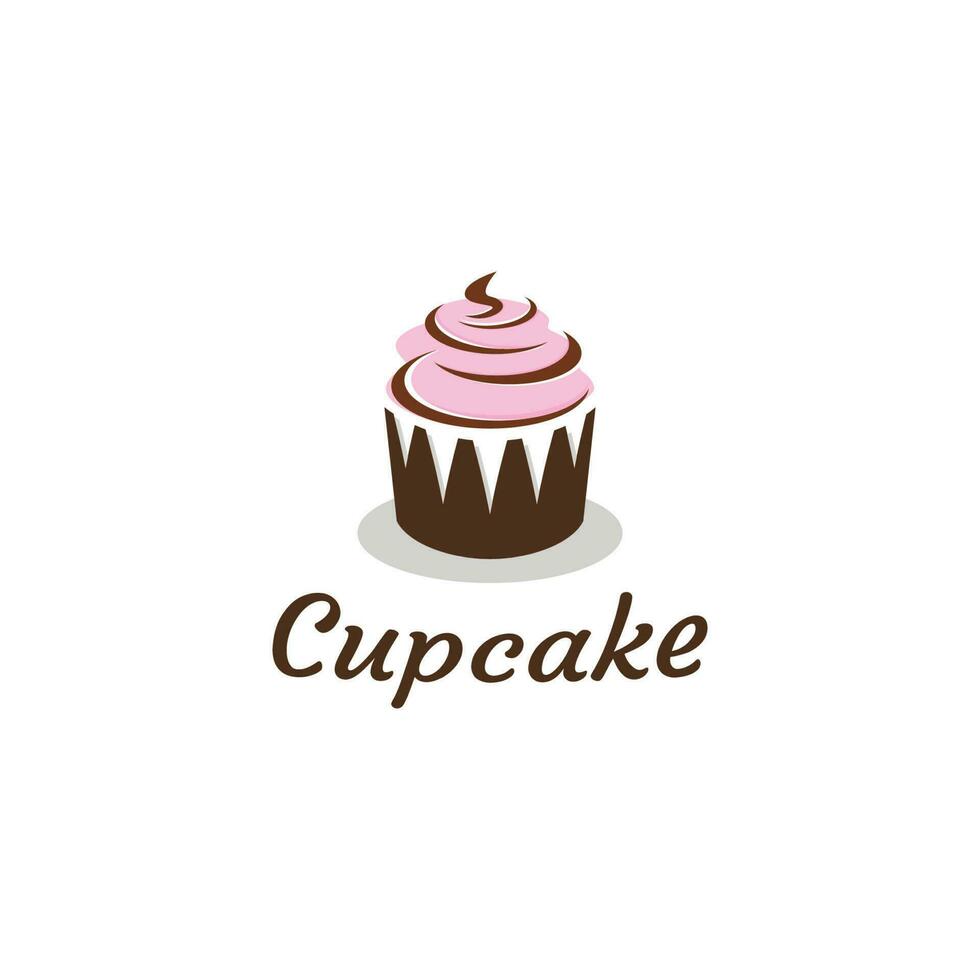 petit gâteau vecteur logo modèle. logo pour gâteau boutique, autocollant, étiqueter, etc.