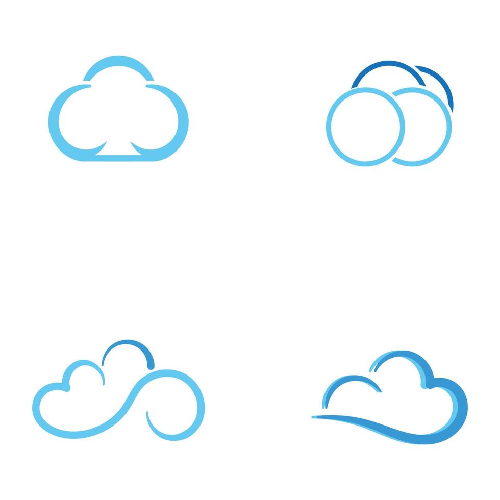 vecteur de modèle de nuage