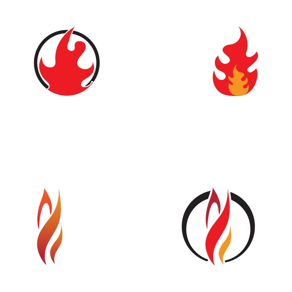 brûlant feu, braise, boule de feu logo et symbole vecteur image. avec modèle illustration édition.