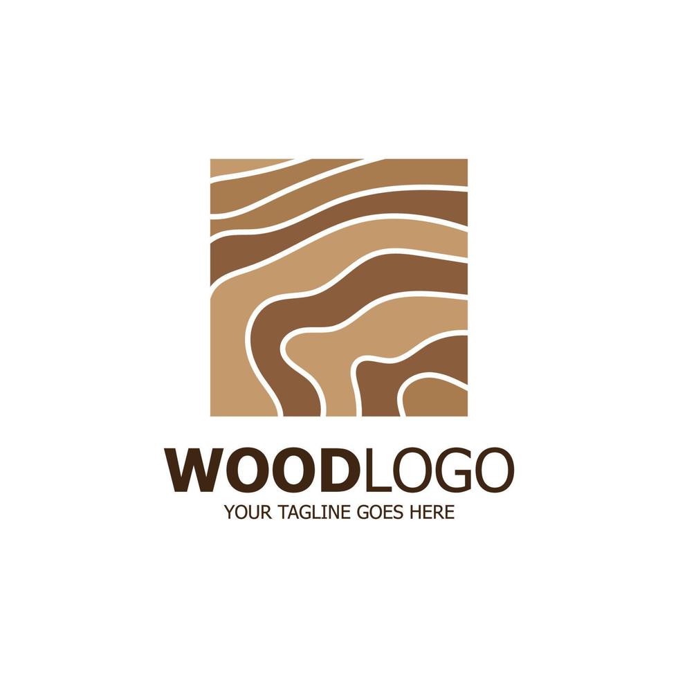 bois logo basé conception vecteur modèle