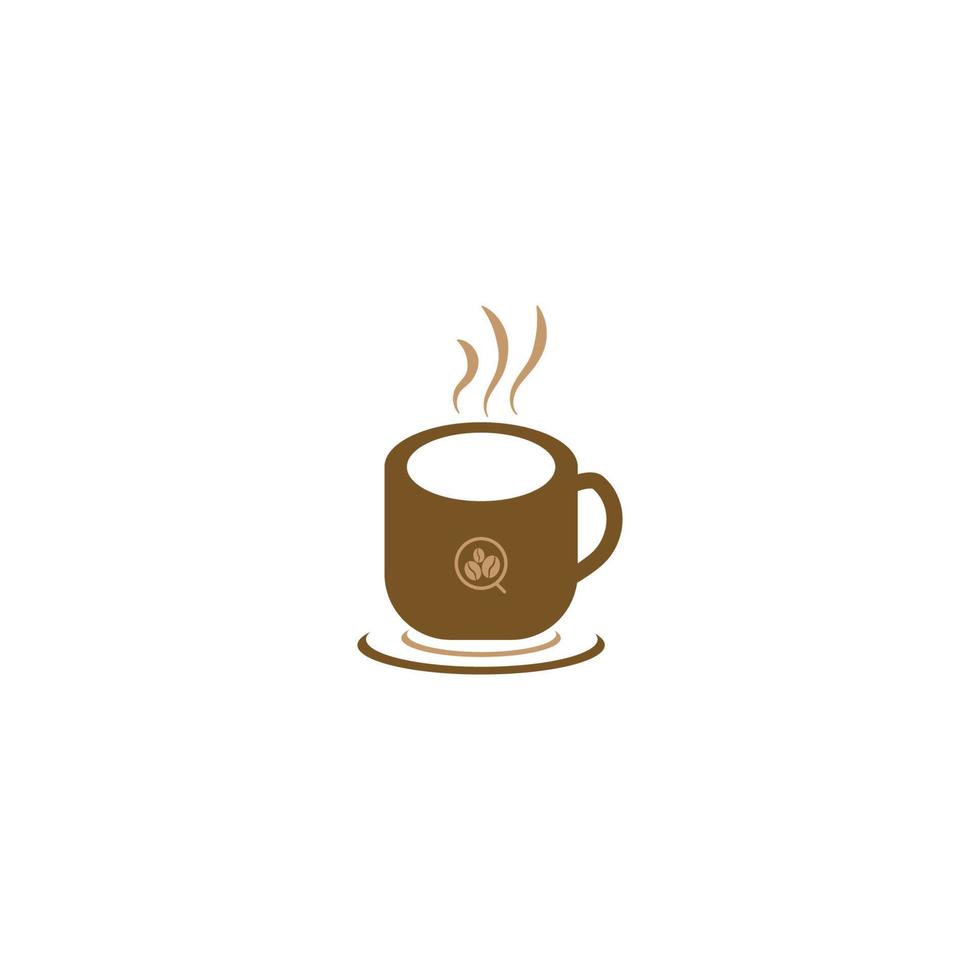 café tasse logo avec vecteur style modèle