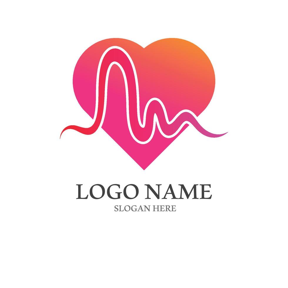 cœur battre logo ou impulsion ligne logo pour médical médicament avec moderne vecteur illustration concept.