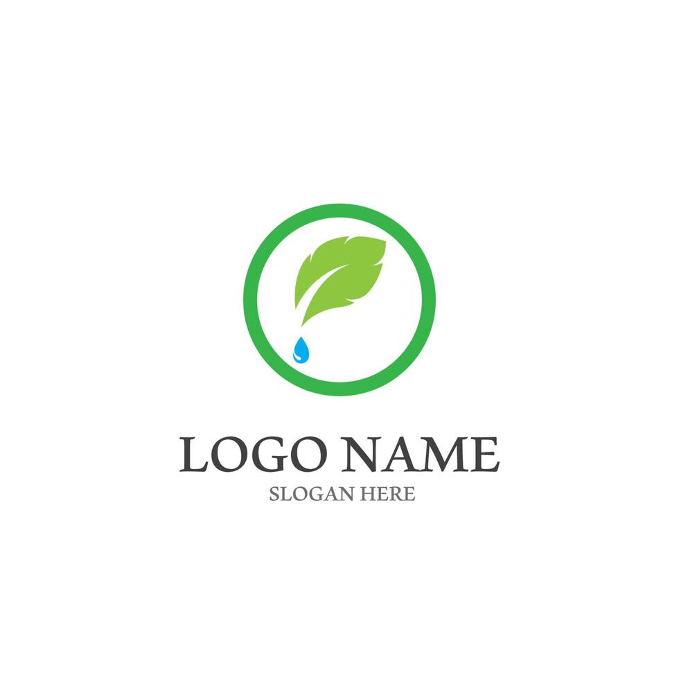 logos de vecteur d'élément nature écologie feuille arbre vert