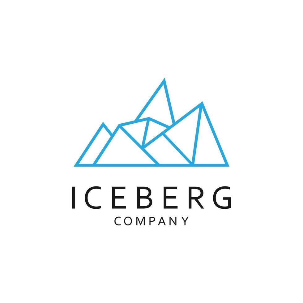 iceberg abstrait logo modèle. vecteur