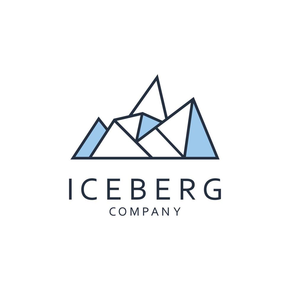 iceberg abstrait logo modèle. vecteur